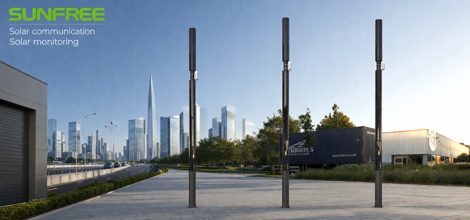 Solar 5G pole